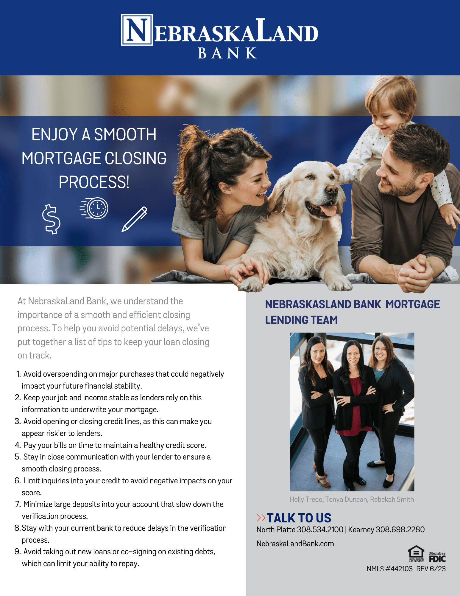 enjoy a smooth mortgage closing process infographic