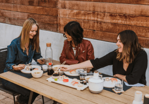 friends at dinner